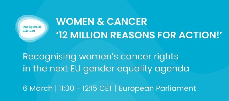 Senior policy officer from ECO will introduce "Women and Cancer Paper - 12 million reasons for action"