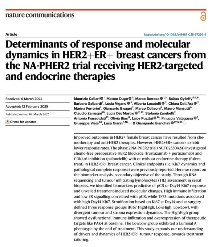 Armando Orlandi: Key predictors of response to chemotherapy-free regimens in HER2+/ER+ breast cancer