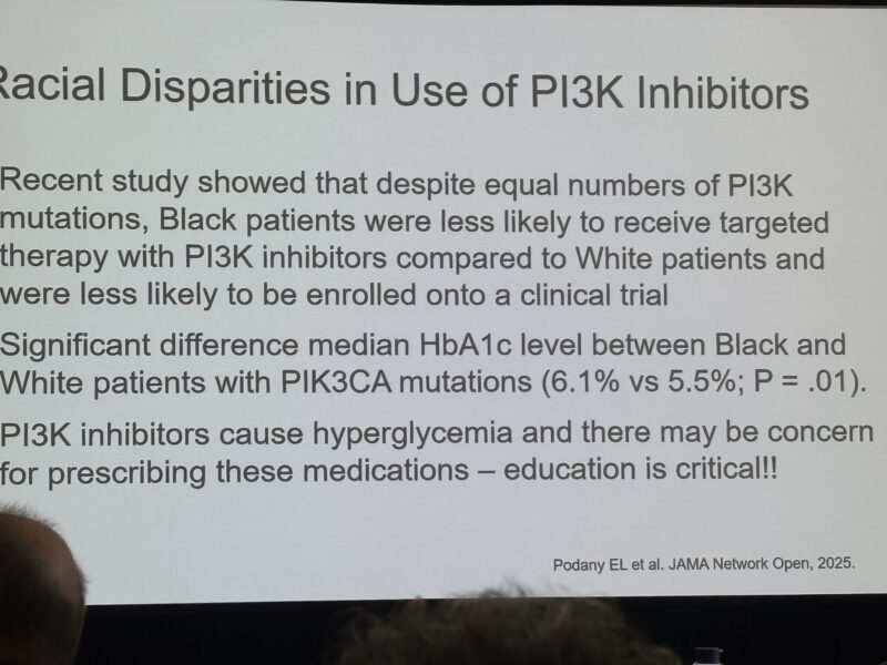 Sami Mansfield: Racial disparities in recommending PI3K inhibitors in black women with mBC