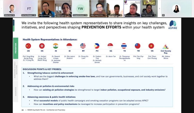 The first workshop of the APAC Lung Cancer Policy Consensus - ASPIRE for Lung Cancer