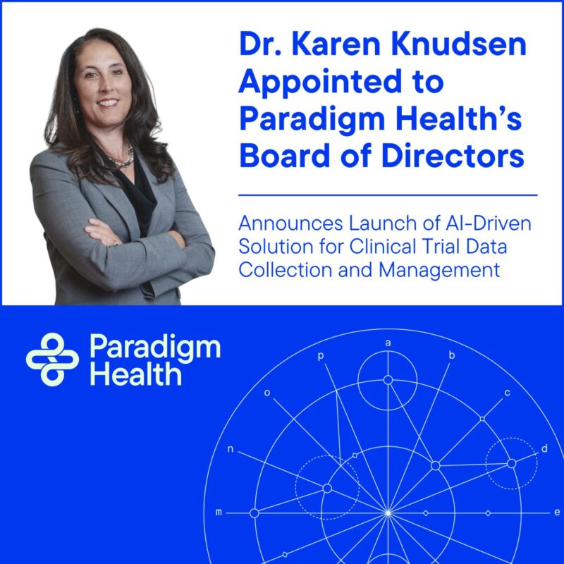 Karen Knudsen is appointed to the Paradigm Health Board of Directors