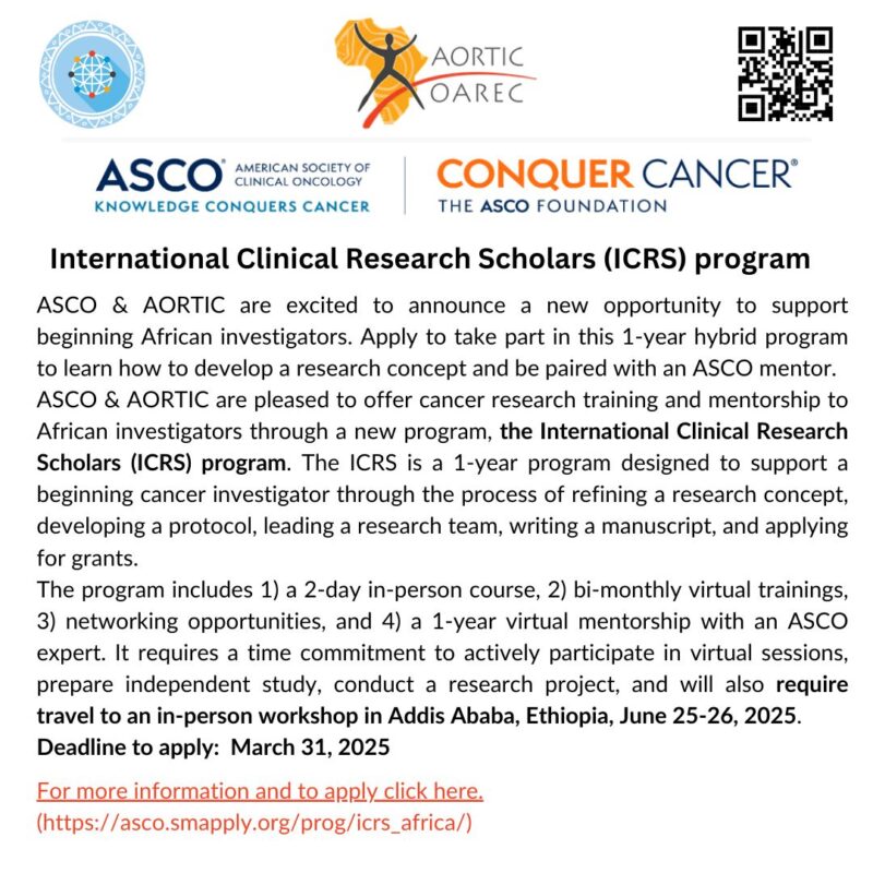 The International Clinical Research Scholars (ICRS) program - AORTIC- Africa