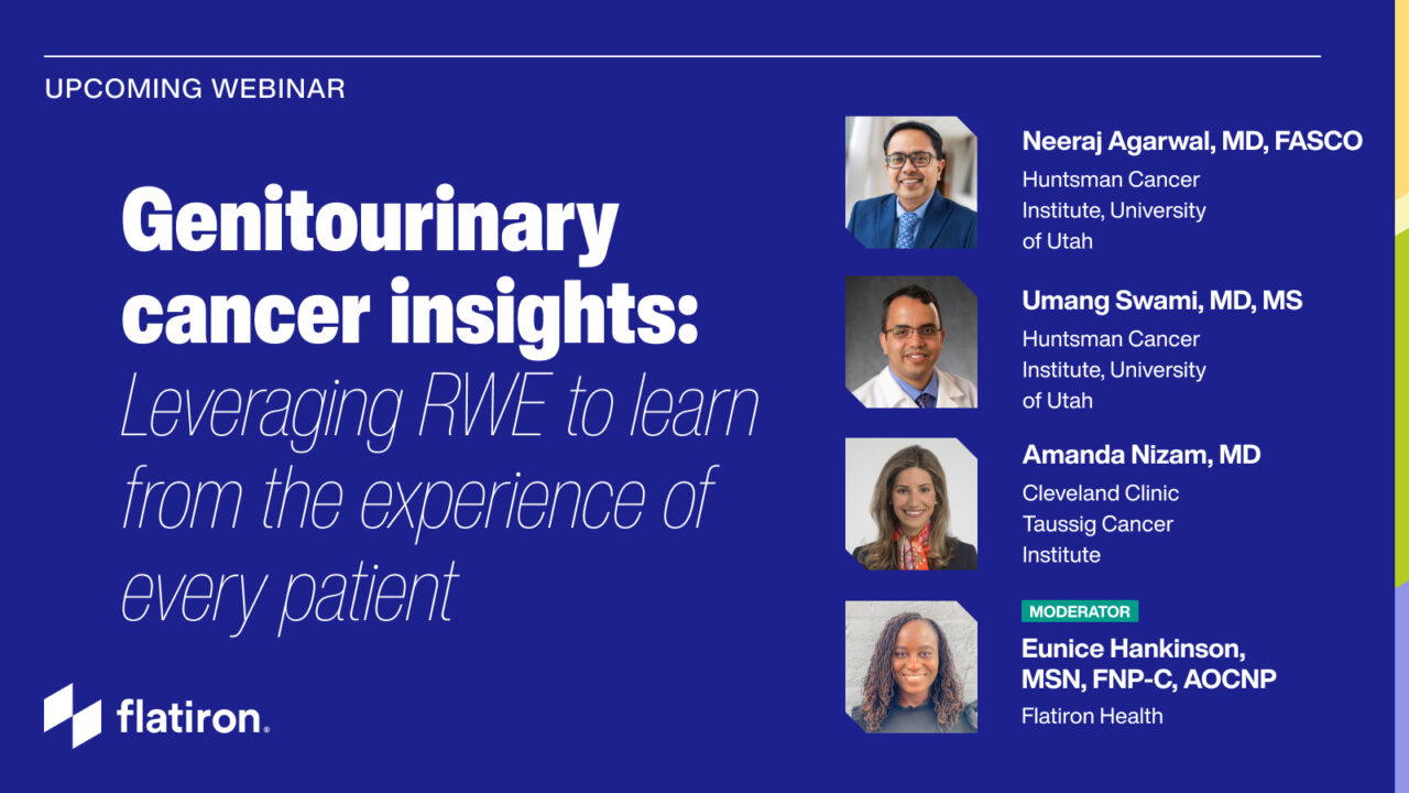 Genitourinary cancer insights: Leveraging RWE to learn from the experience of every patient – Flatiron Health