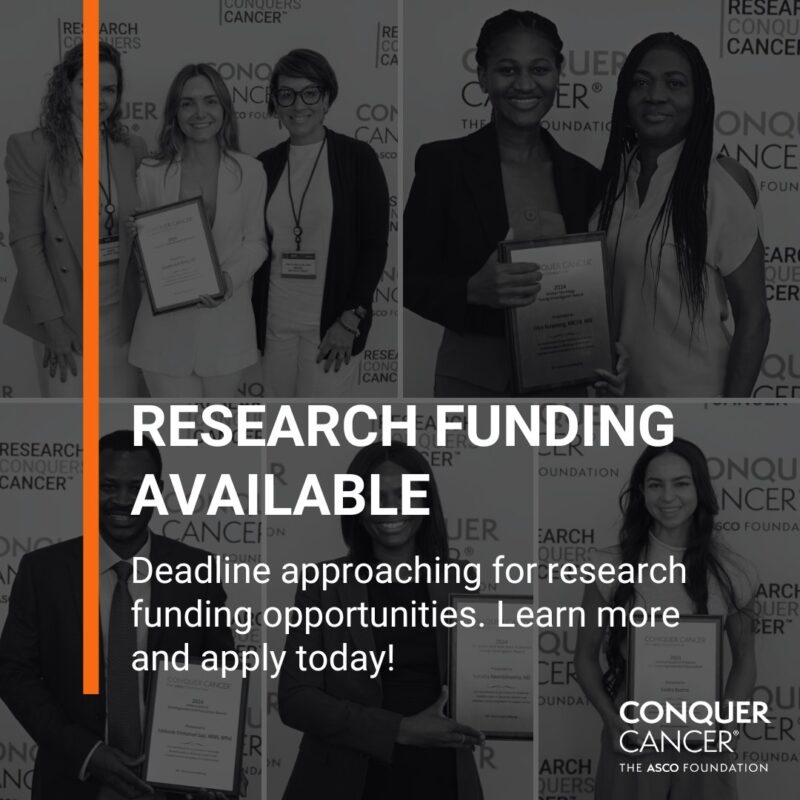 Research funding available for early-career oncologists - Conquer Cancer, the ASCO Foundation