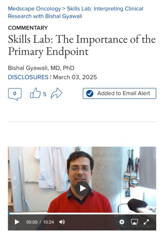 Bishal Gyawali: Surrogate endpoints in cancer drug trials