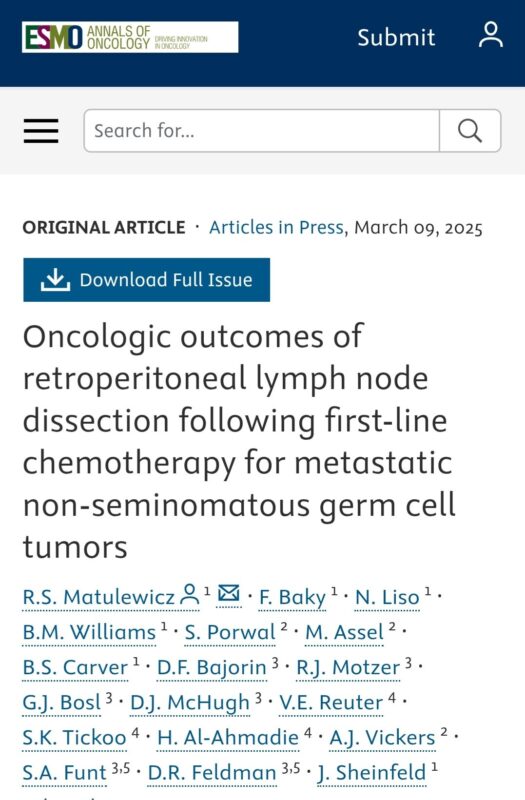 Yakup Ergün: Postchemotherapy Retroperitoneal Lymph Node Dissection