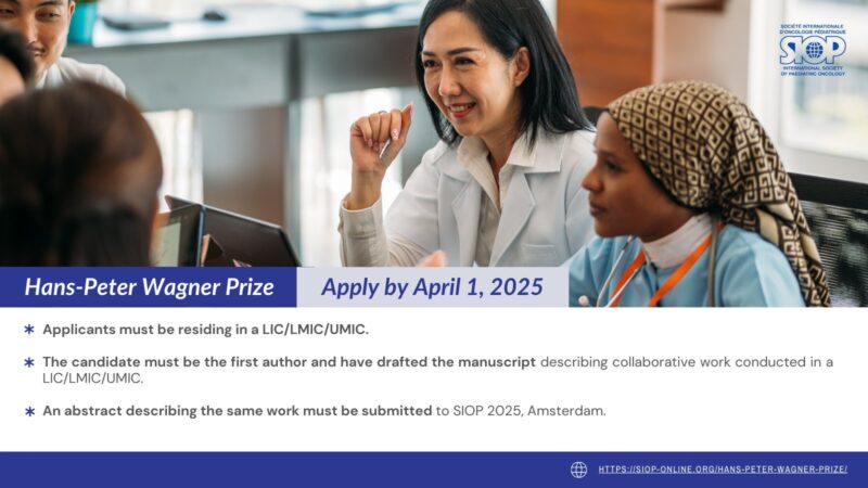 Applications are open for the Hans-Peter Wagner Prize – SIOP International