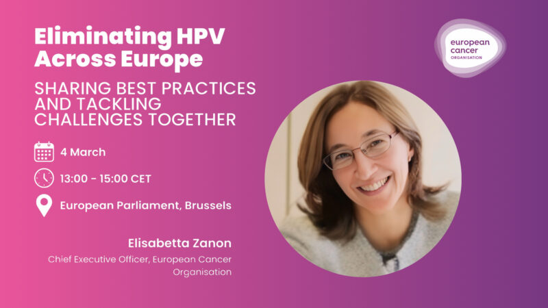 ECO’s Chief Executive will join a Parliamentary discussion on eliminating HPV-related cancers