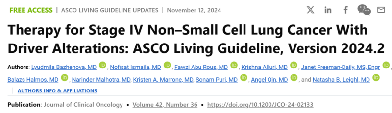 Jill Feldman: ASCO's updated living guidelines for treating stage IV NSCLC