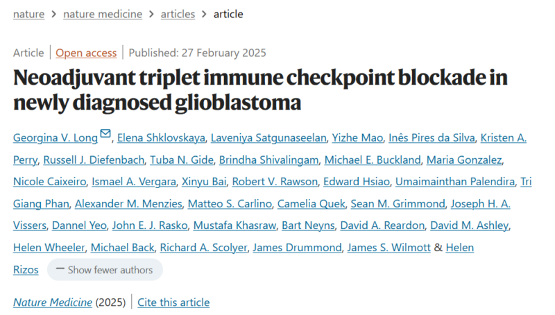 Richard Scolyer reflects on being both a patient and a co-author in a newly published Nature Medicine study