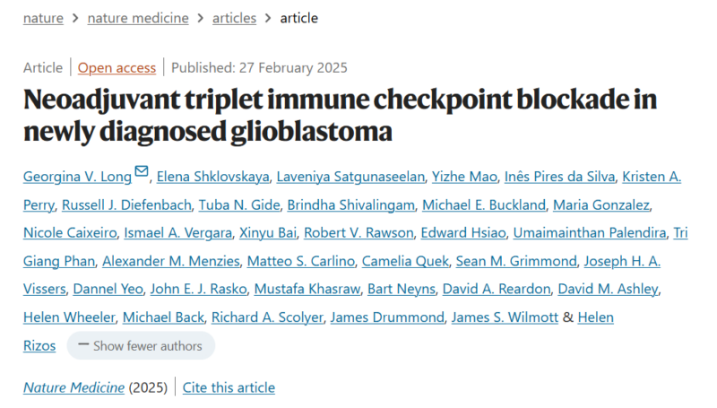 Gustavo Viani: Triple Checkpoint Blockade as Neoadjuvant Therapy in Glioblastoma