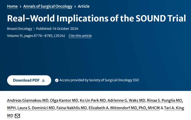 Real-World Implications of the SOUND Trial by Andreas Giannakou et al.