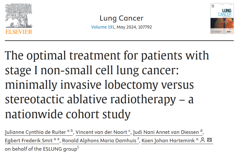 Drew Moghanaki: Outcomes for stage I NSCLC treated with minimally invasive surgery or SABR