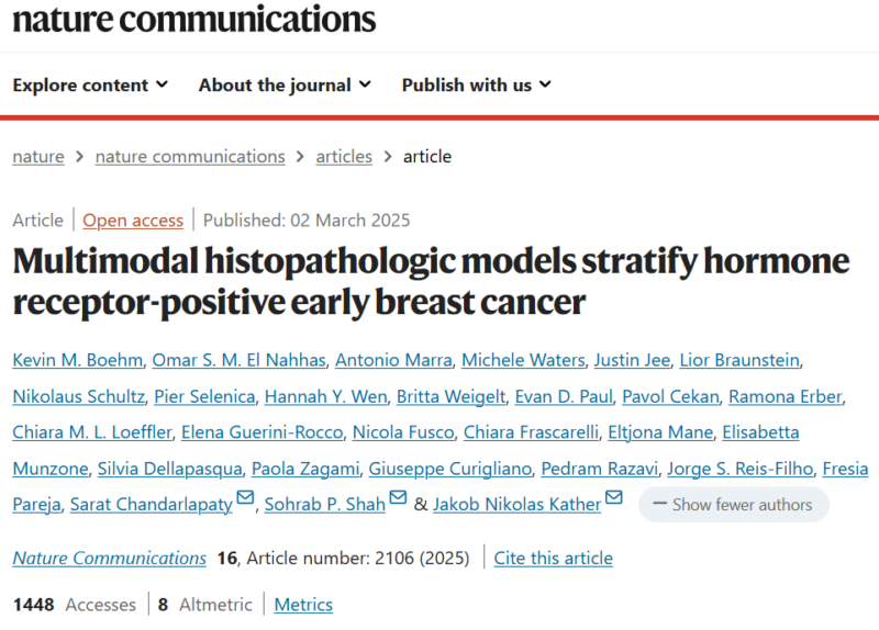 Kevin Boehm: Multimodal histopathologic models stratify HR+ early breast cancer