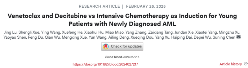 Talha Badar: Venetoclax and Decitabine vs Intensive Chemotherapy for Newly Diagnosed AML