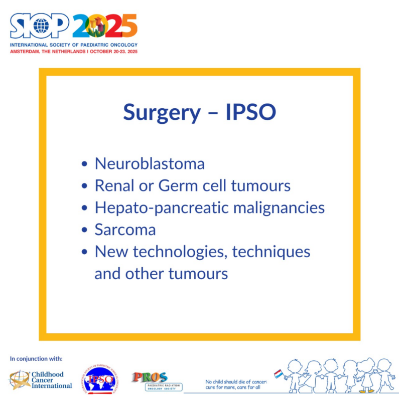 Submit your abstract for the SIOP Congress - International Society of Paediatric Oncology