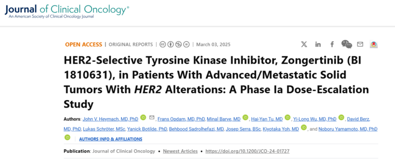 Eric Singhi: Phase 1a study of zongertinib in metastatic solid tumors with HER2 alterations