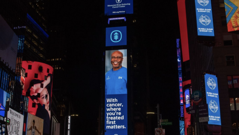 Memorial Sloan Kettering Cancer Center is lighting up Times Square