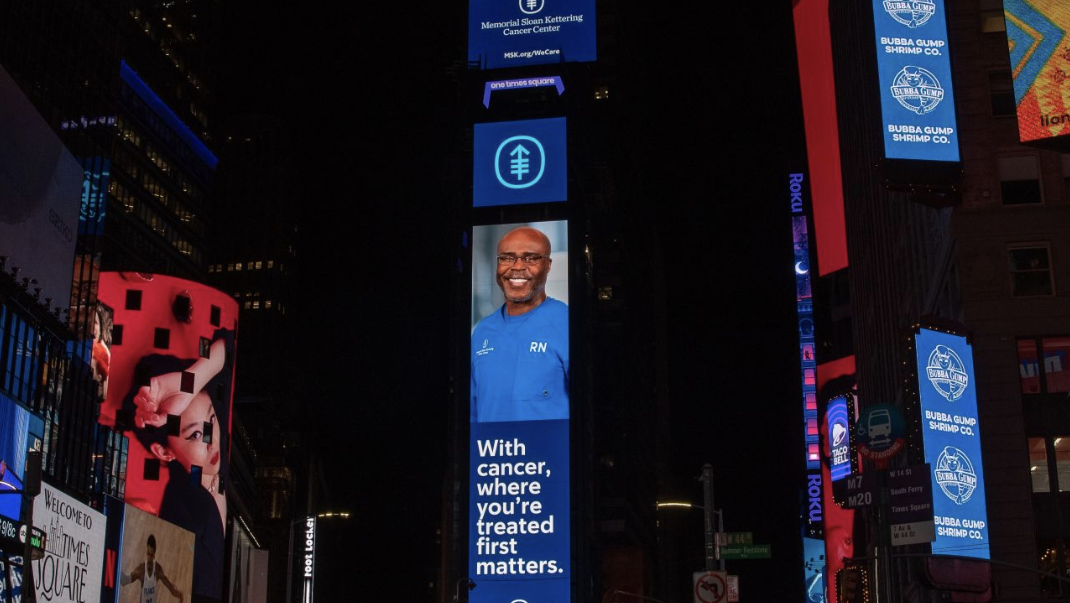 Memorial Sloan Kettering Cancer Center is lighting up Times Square