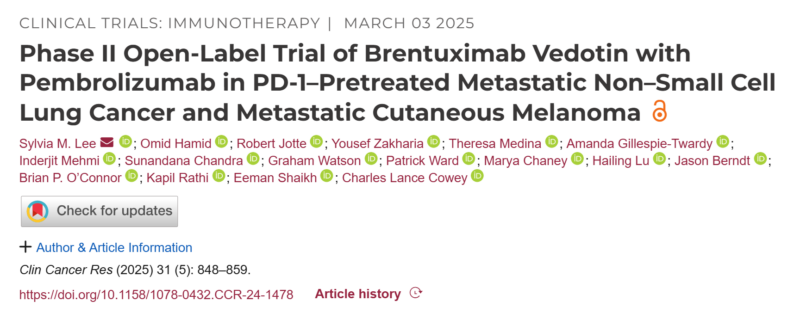 Jarushka Naidoo: Brentuximab Vedotin and Pembro in PD-1-Pretreated NSCLC and Melanoma