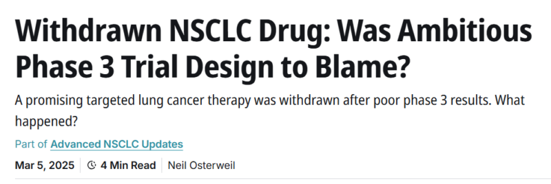 David Gandara: Interesting read on cancer drug development strategies - "Mobo"