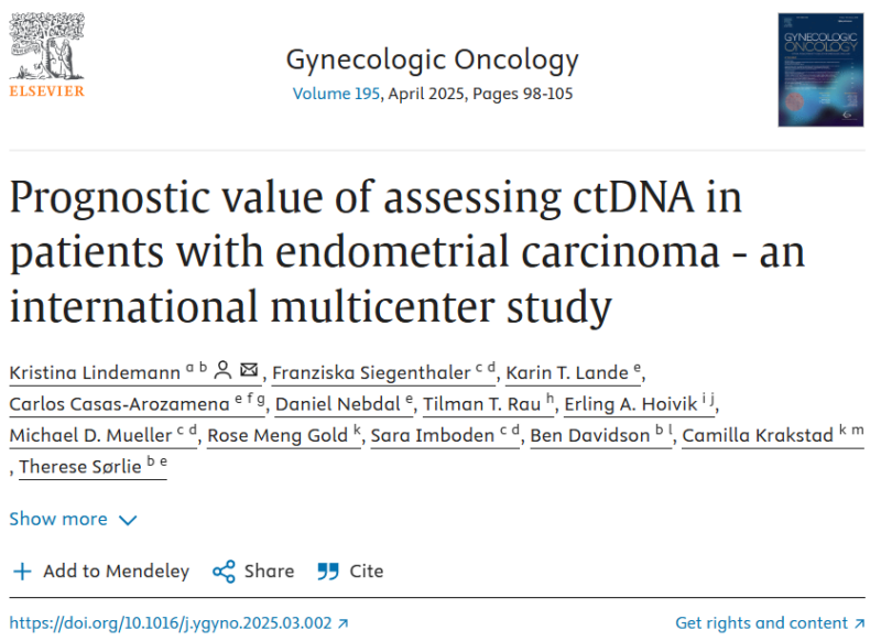 Kristina Lindemann: The prognostic value of ctDNA in patients with endometrial cancer