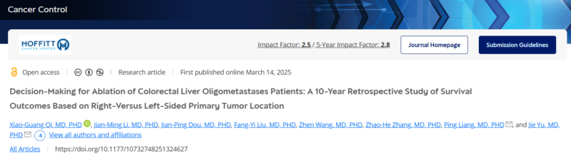 George Vlachogiannis: A 10-year retrospective study of survival outcomes of patients with CRC liver oligometastases