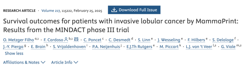 New findings from the MINDACT phase III trial - EORTC