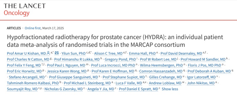 Study confirms safety and efficacy of higher-dose-per-day radiation for early-stage prostate cancer