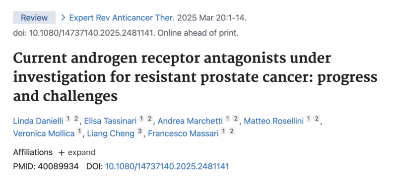 Liang Cheng: Current androgen receptor antagonists under investigation for resistant prostate cancer