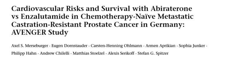 Axel S. Merseburger: Cardiovascular Risks and Survival with Abiraterone vs Enzalutamide in mCRPC