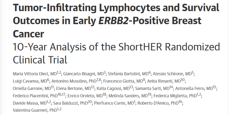 Gaia Griguolo: ShortHER 10-year survival data and TILs