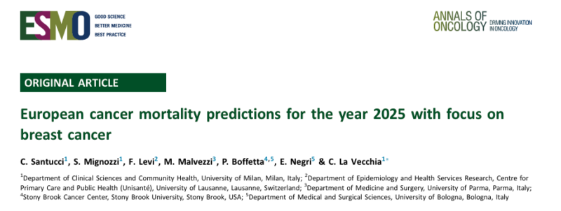 Armando Orlandi: European Breast Cancer Mortality Trends 2025