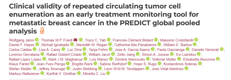 Elisabetta Munzone: CTCs enumeration as an early treatment monitoring tool in metastatic breast cancer