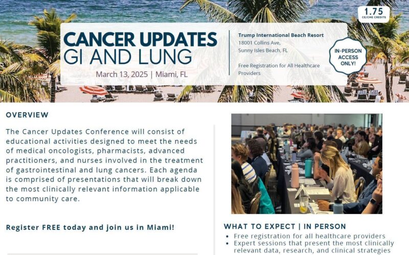 Estela Rodriguez: Thrilled to speak at the Total Health Conference Lung/GI Cancer Updates