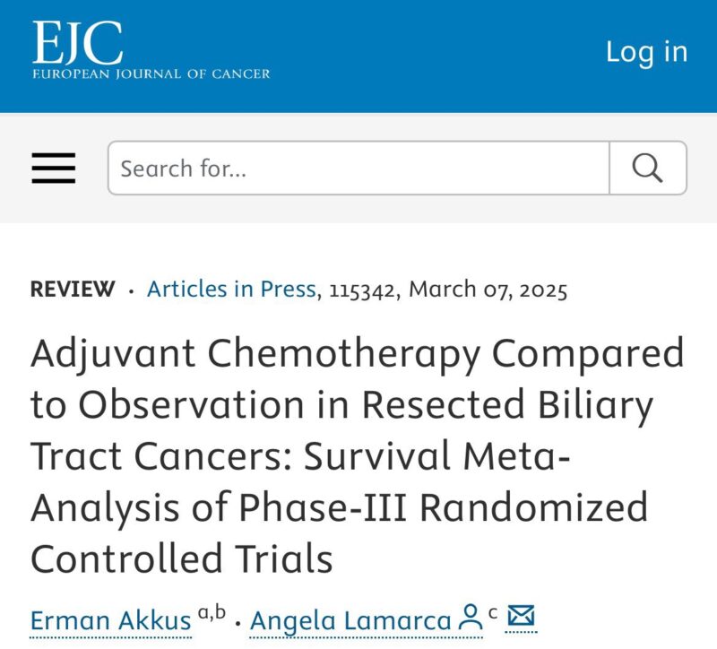 Angela Lamarca: 5FU-based Adjuvant chemotherapy for Biliary Malignancies