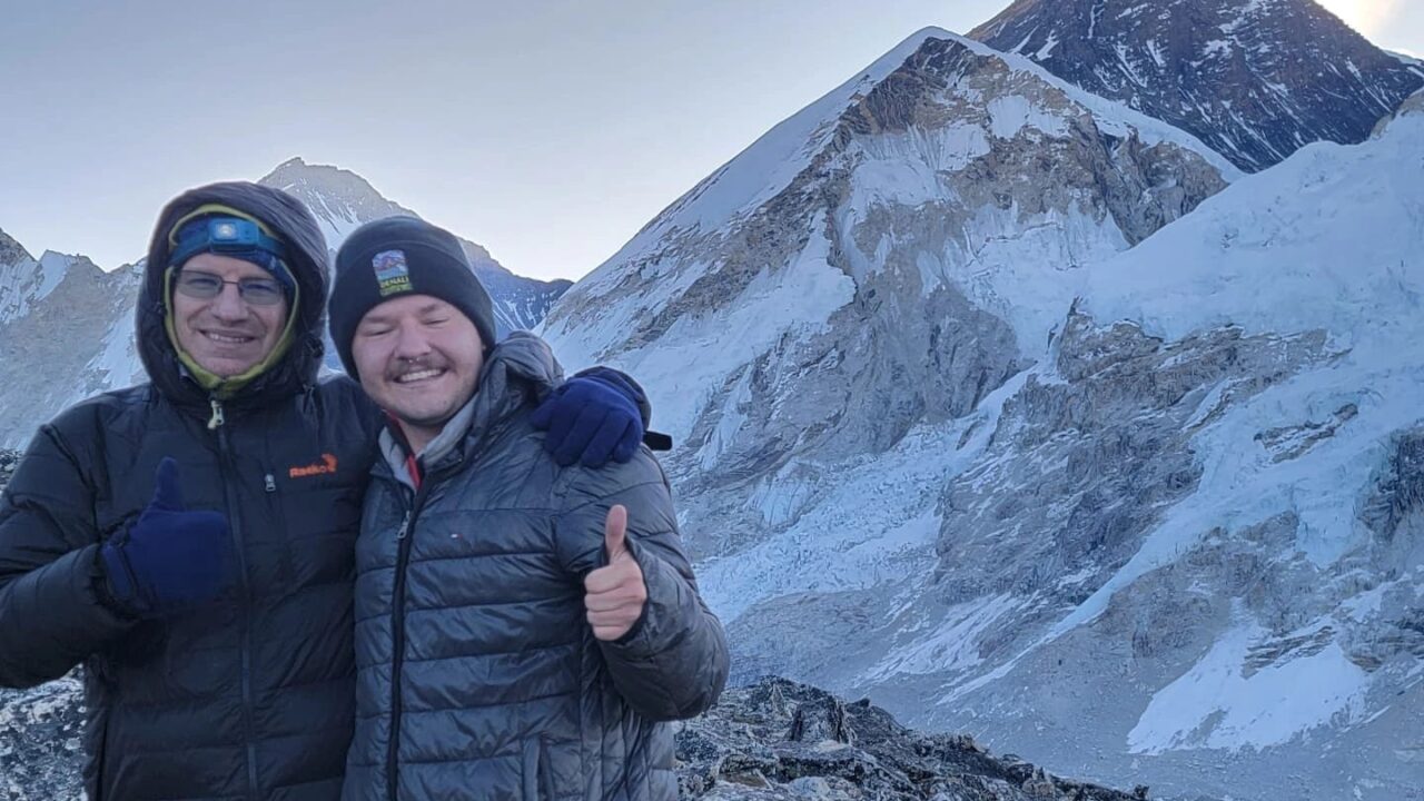 William Dale: Left my memento on behalf of the entire Geriatric Oncology community at the Mount Everest Base Camp