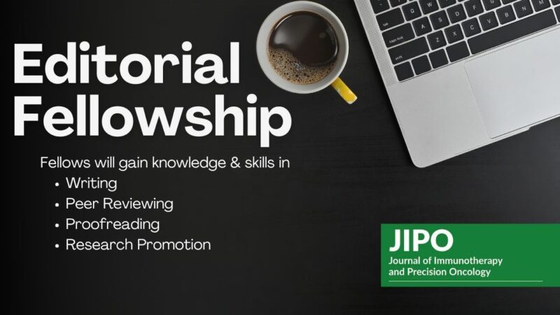 Applications are open for the Editorial Fellowship at the Journal of Immunotherapy and Precision Oncology