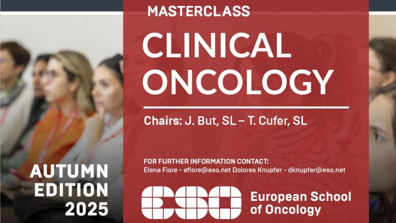 European School of Oncology – Applications are open for ESO Masterclass – Autumn Edition