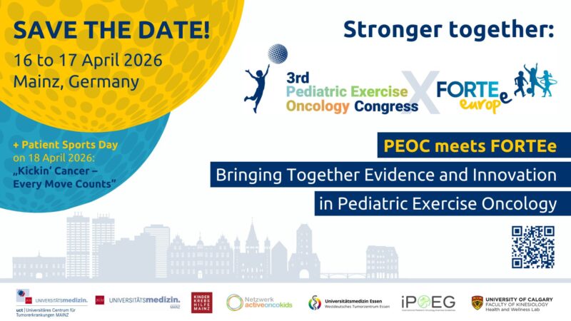 Pediatric Exercise Oncology Conference 2026: Save the Date – FORTEe