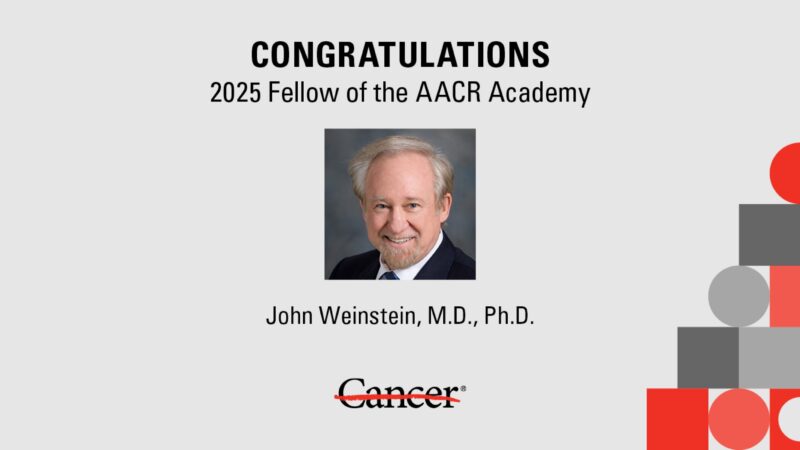 MD Anderson’s John Weinstein has been elected Fellow of the AACR Academy