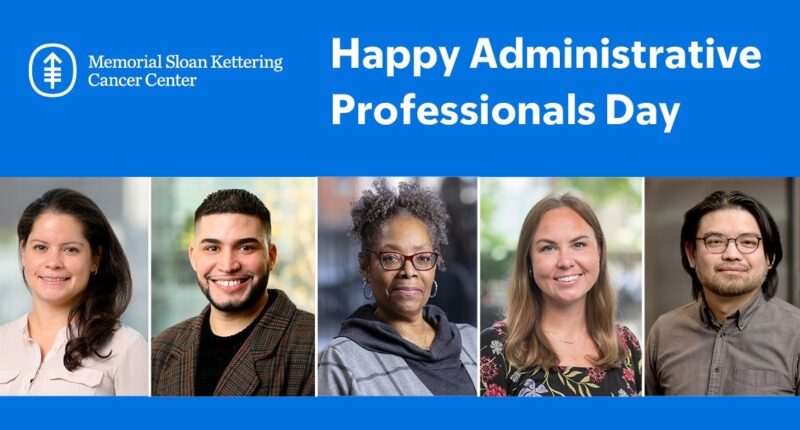 Selwyn Vickers thanks administrative professionals at Memorial Sloan Kettering Cancer Center
