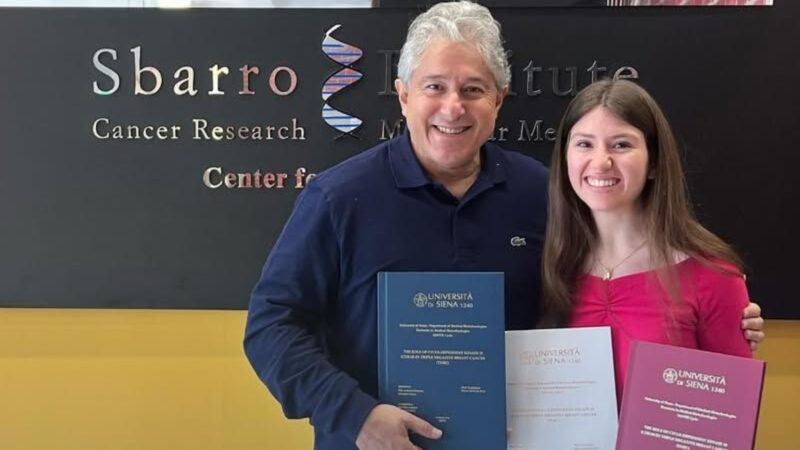 Antonio Giordano: Sharon Burk has completed her PhD on The Role of Cyclin Dependent Kinase 10 in Triple Negative Breast Cancer