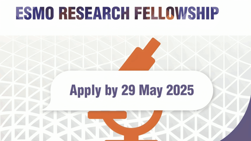 Applications are open for the ESMO Research Fellowship
