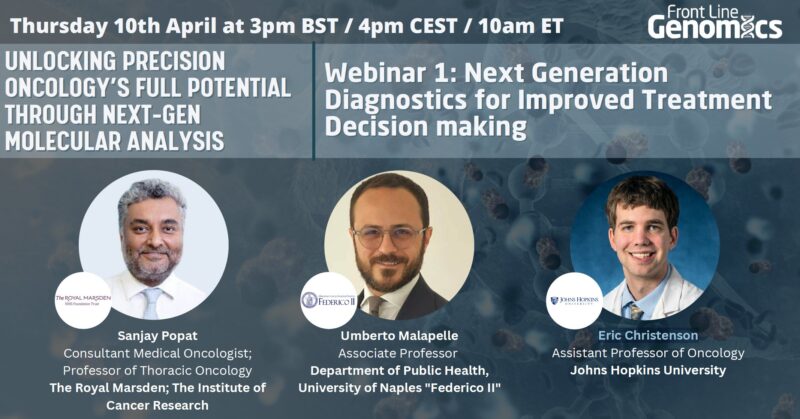 Join Front Line Genomics’s upcoming webinar series next week to explore the power of next-gen molecular analysis