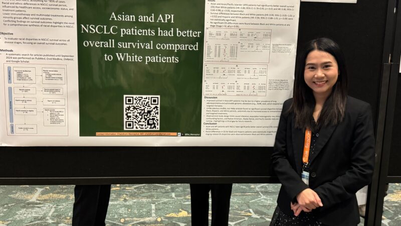 Chalothorn Wannaphut: Excited to present Racial Disparities in NSCLC Survival Outcomes at the NCCN 2025 