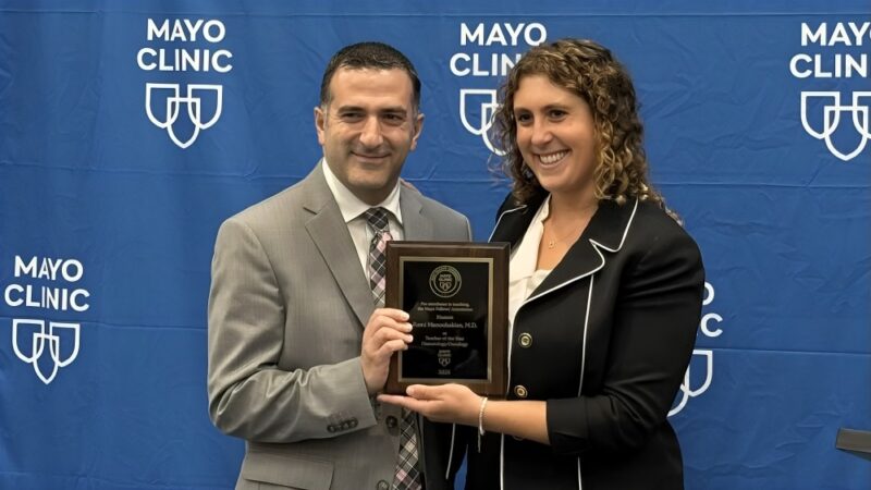 Rami Manochakian: Honored to receive the 2025 Mayo Clinic Teacher Of The Year Award