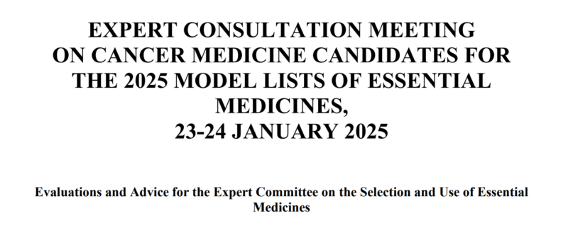 Richard Sullivan: The 2025 model lists of essential medicines for cancer