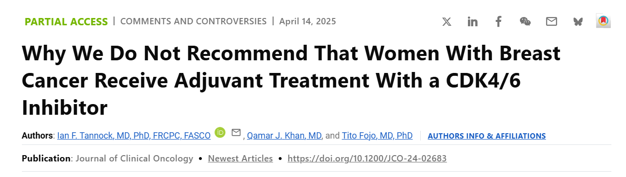 CDJ4/6 inhibitors as an adjuvant treatment of HR positive breast cancer 