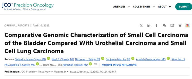 Sumanta K. Pal Highlights Salvador J. Castaneda's Work on Small Cell Bladder and Lung Cancer Biology